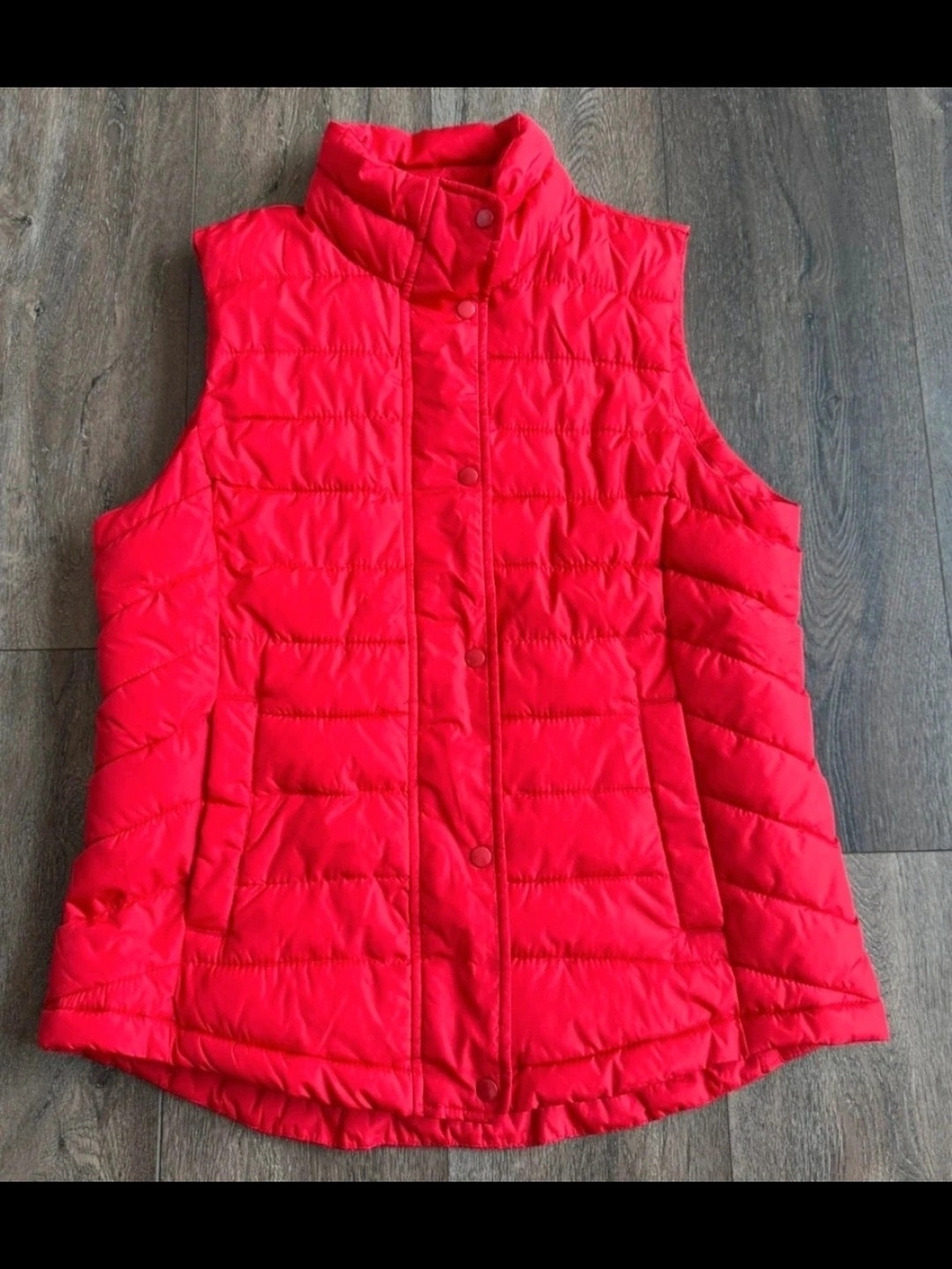 GAP Women's Red Quilted Puffer Vest